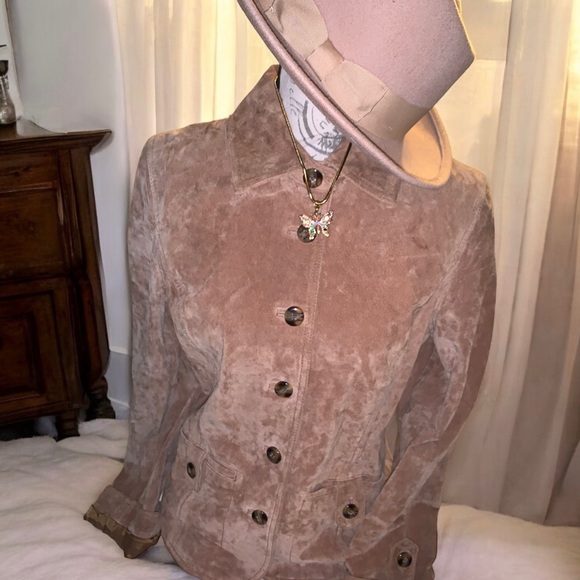 Y2K Vintage Tan Caramel Brown Genuine Leather Moto Jacket - Picture 9 of 13